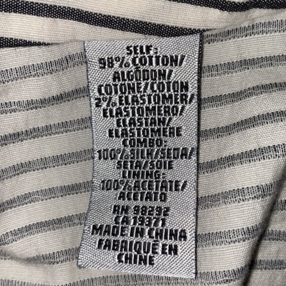 Tibi New York Women's Blouse Black & White Stripe Size 2 - Picture 10 of 11